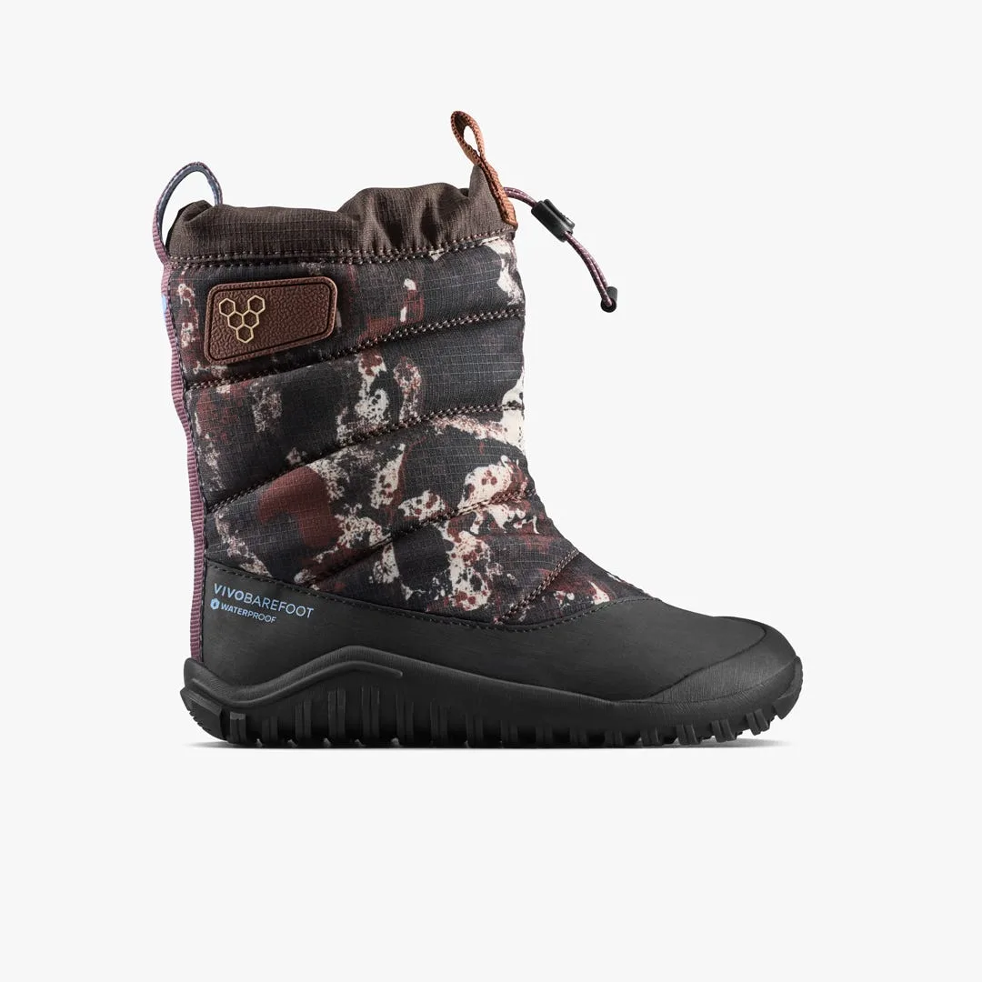 Ботинки Vivobarefoot Tracker Boot AT — для дошкольников, серо-коричневый с узором