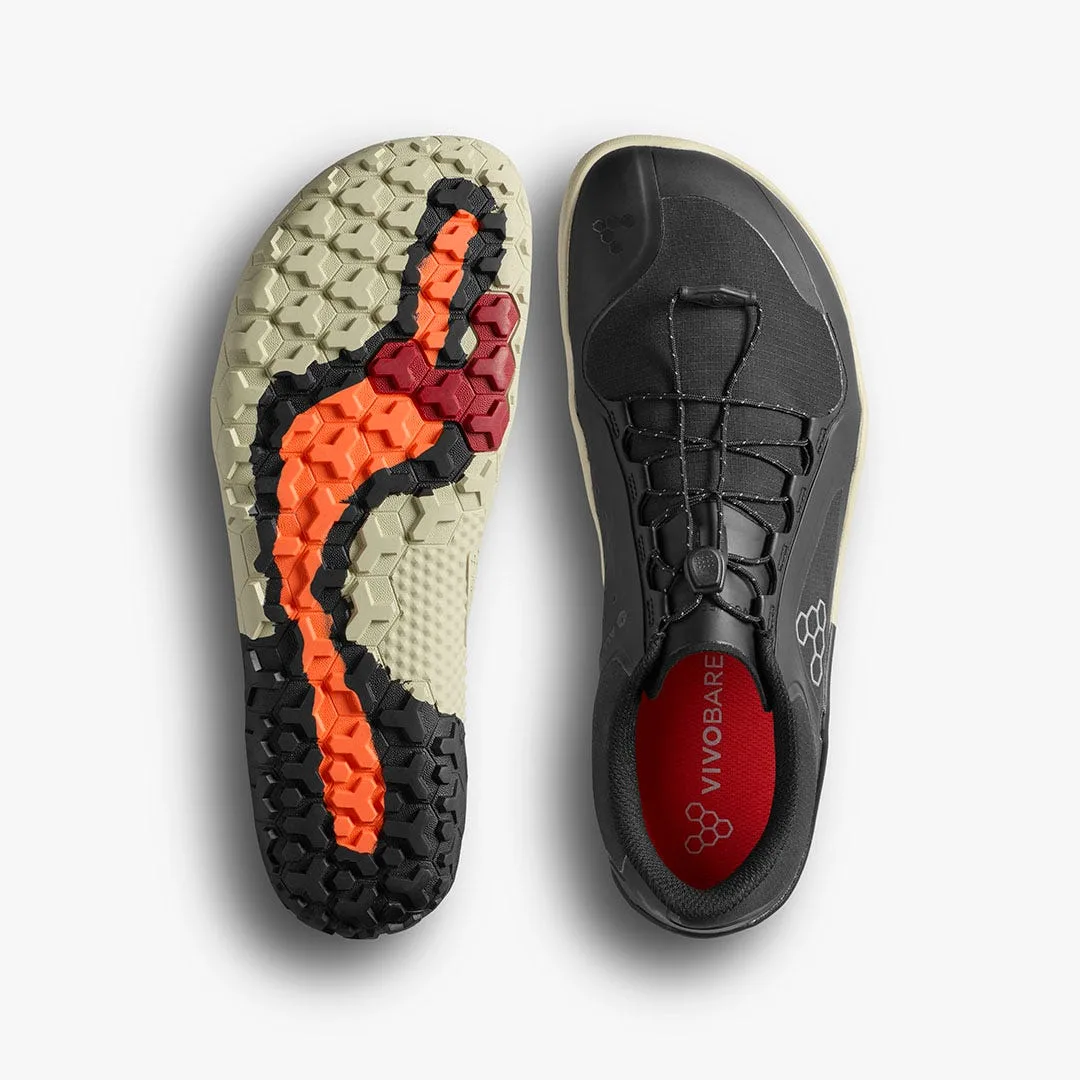 Кроссовки Vivobarefoot Primus Trail III All Weather FG — мужская модель, чёрный, фото 2